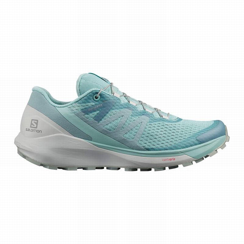 Chaussure Running Salomon Femme Turquoise - Salomon SENSE RIDE 4 - France (8015-UEWOR)